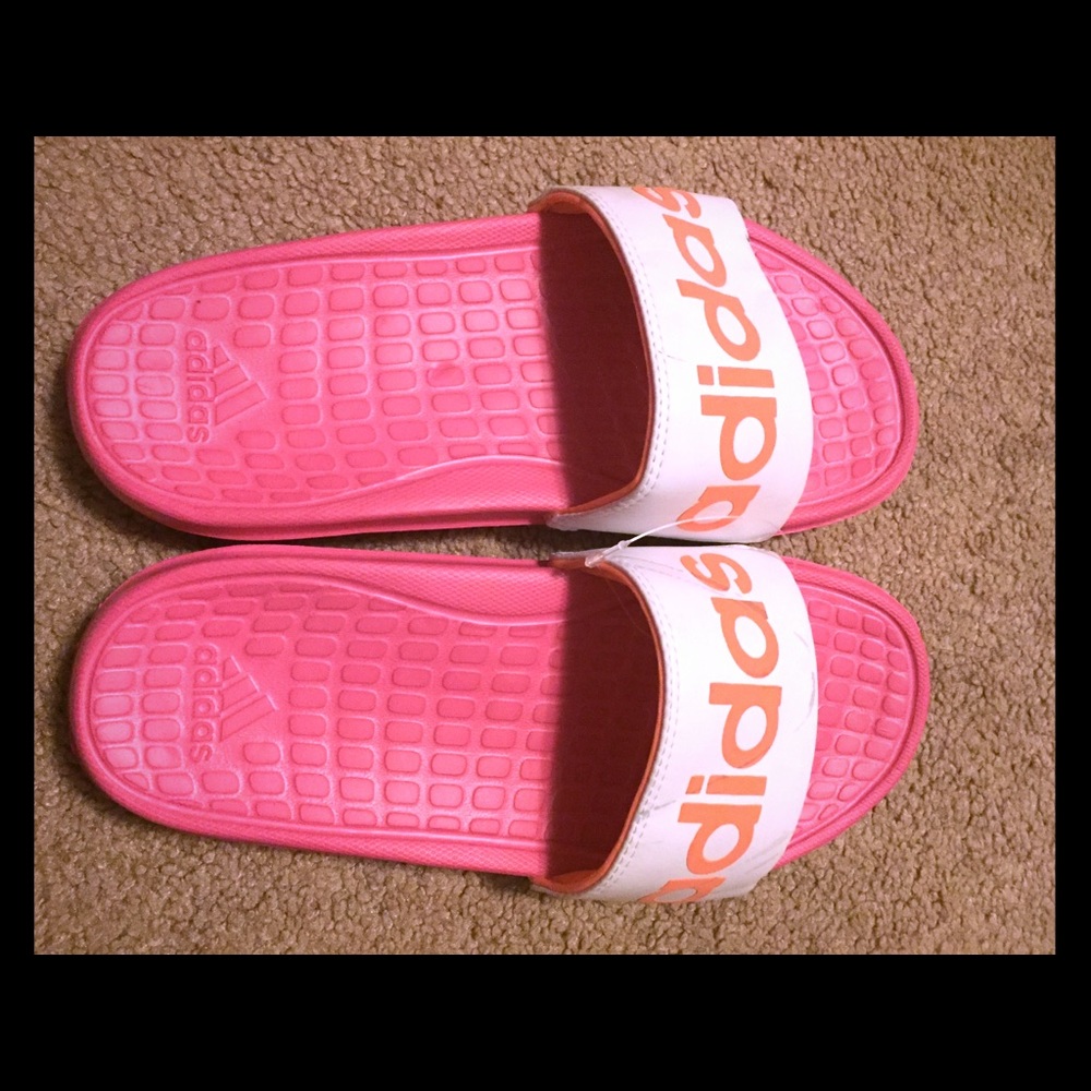 Hot Pink Adidas Flip Flip_Size 6